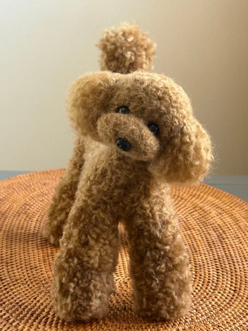羊毛フェルト 毛糸 トイプードル（レッド）大きめ❣️23cm