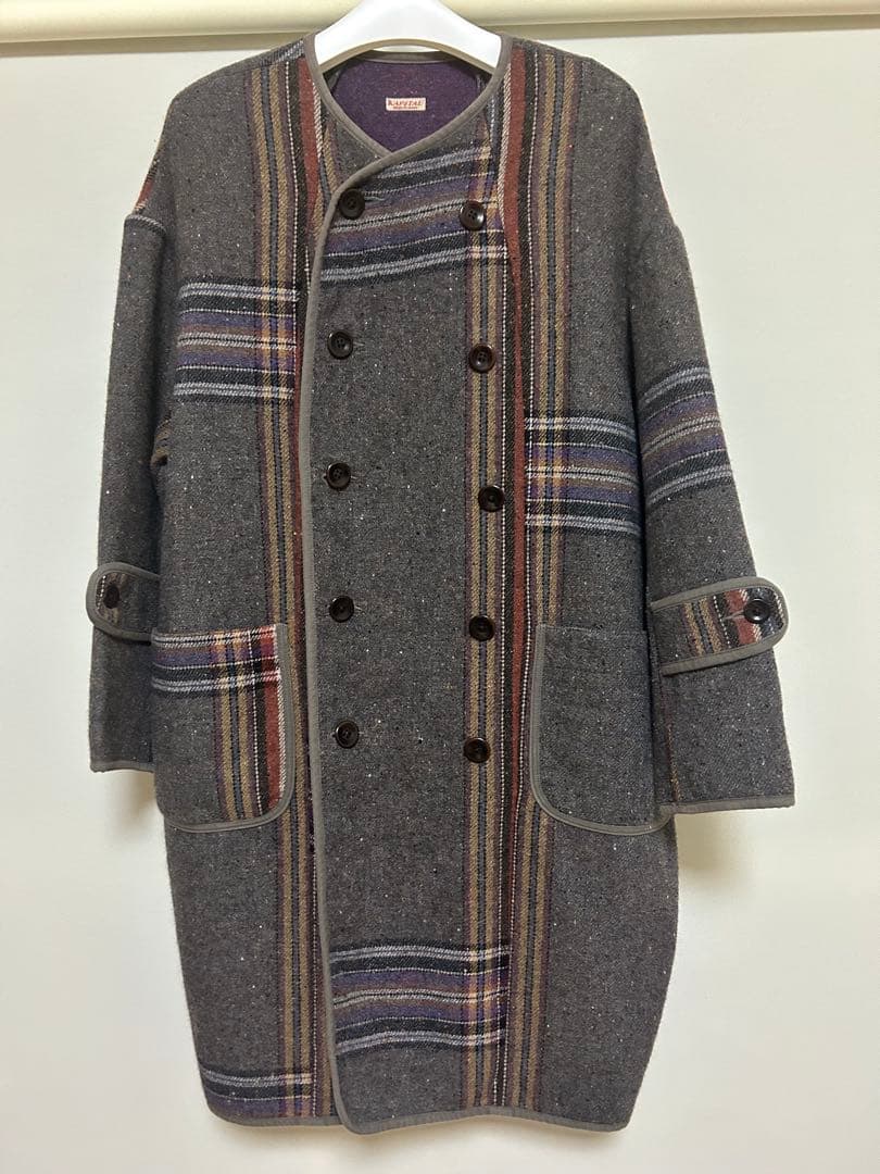 KAPITAL ウール二重織BIGチェックコート