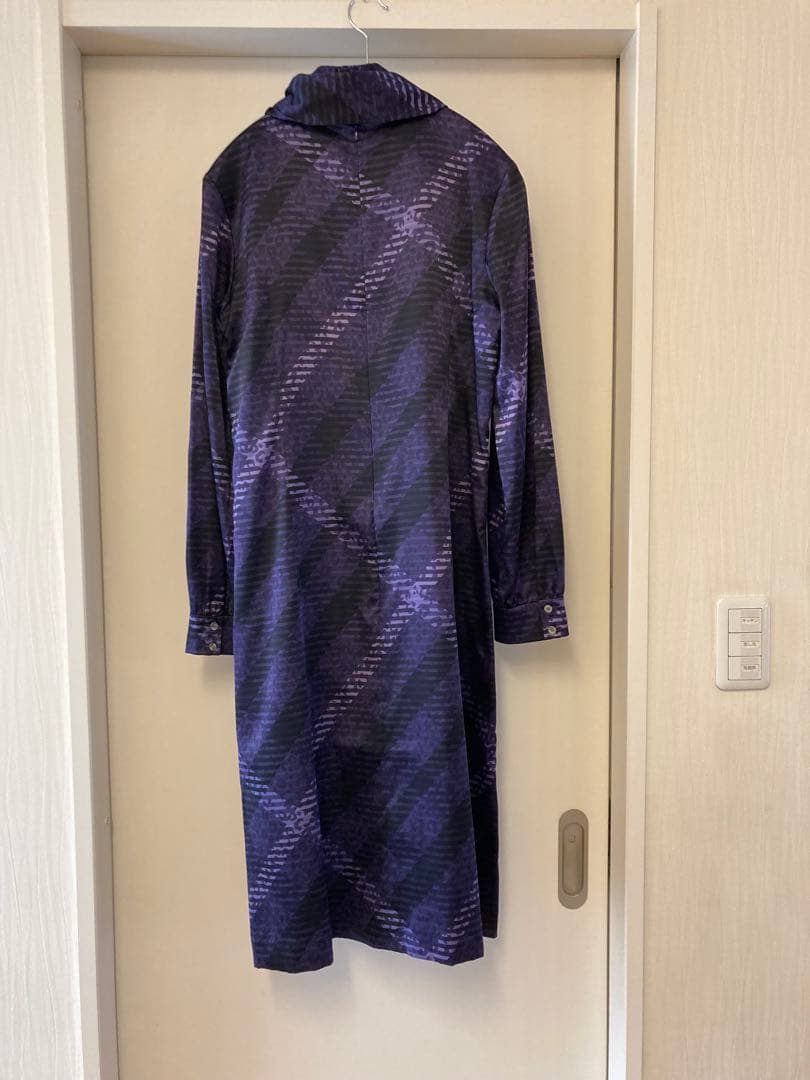 DAKS ダックス　ワンピース　ミディ丈　長袖　紫　ドレス　ボウタイ