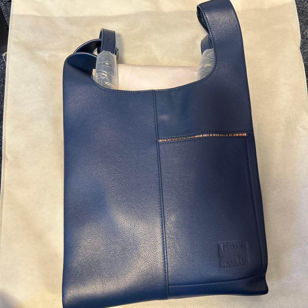 Paul Smith ネイビー レザートートバッグ