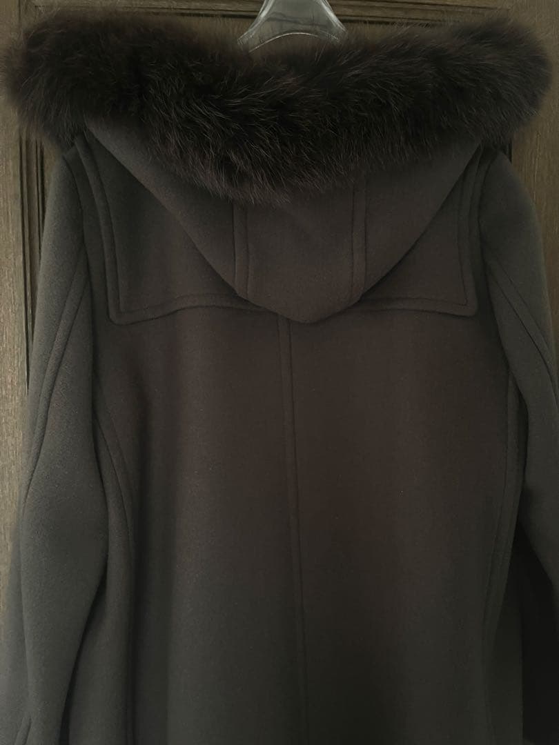 ファー付きグレーダッフルコート