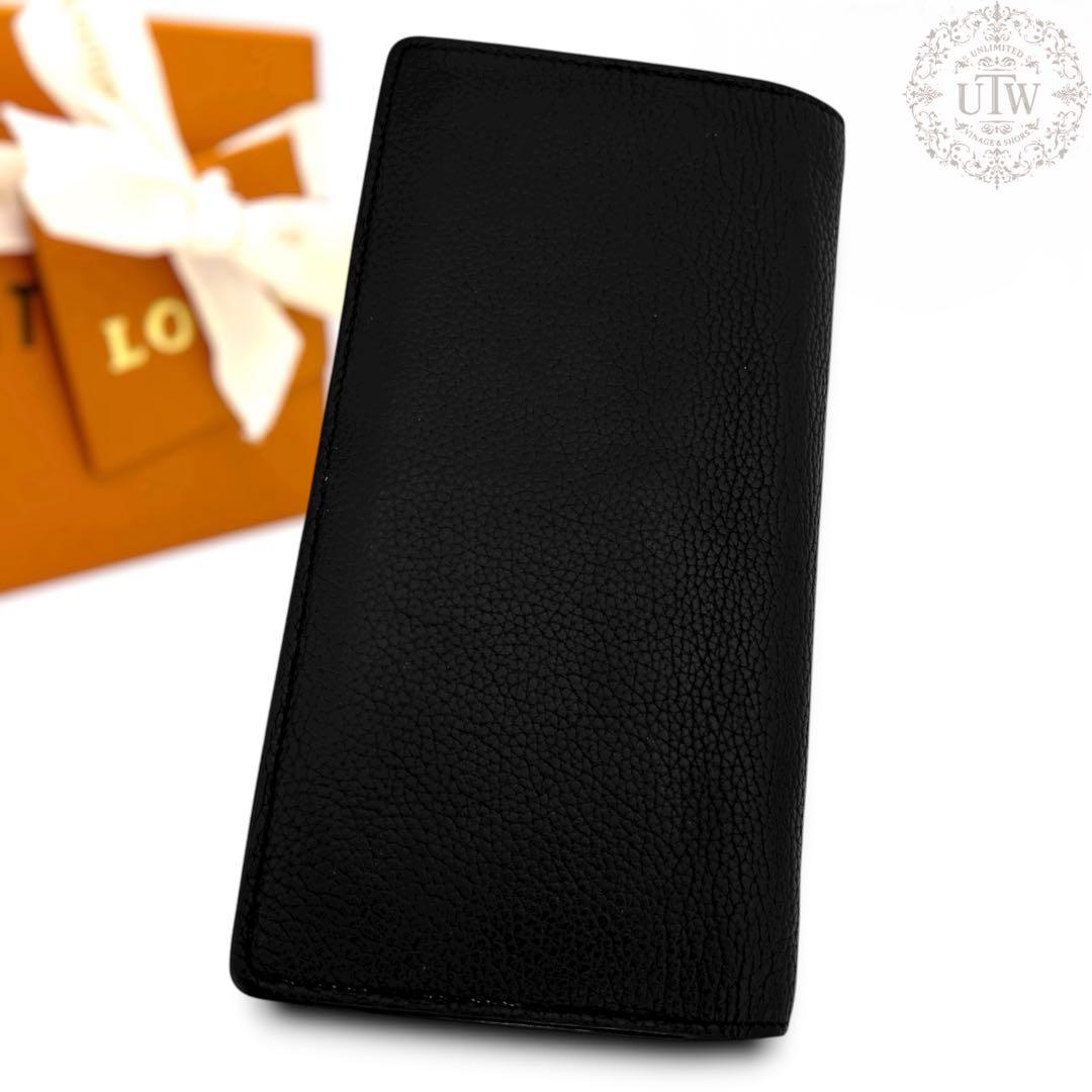 新型　ルイヴィトン アエログラム ポルトフォイユ ブラザ NM　ブラック　黒