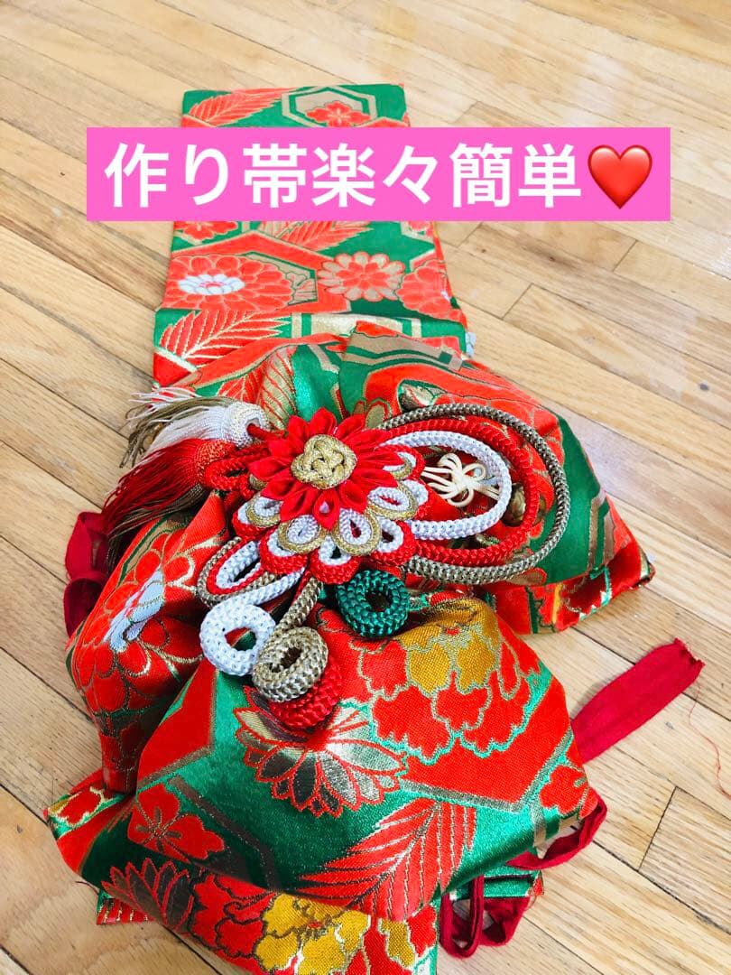 七五三七歳‼人気赤地に黒地金箔煌びやか際立つ❤️完全フルセット安心