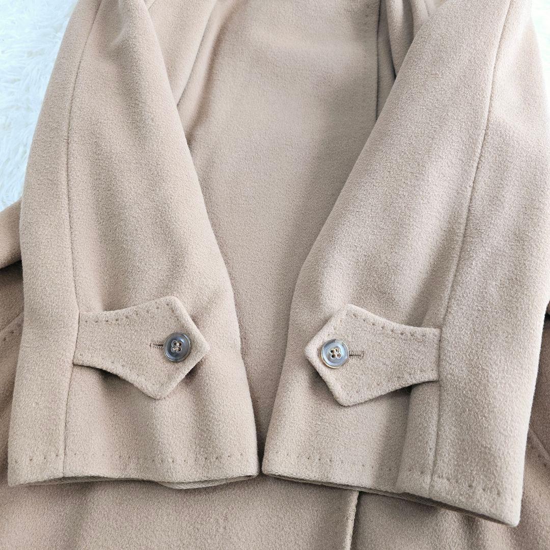 MaxMara✨カシミヤ100% 白タグ ベージュ ステンカラー ロングコート