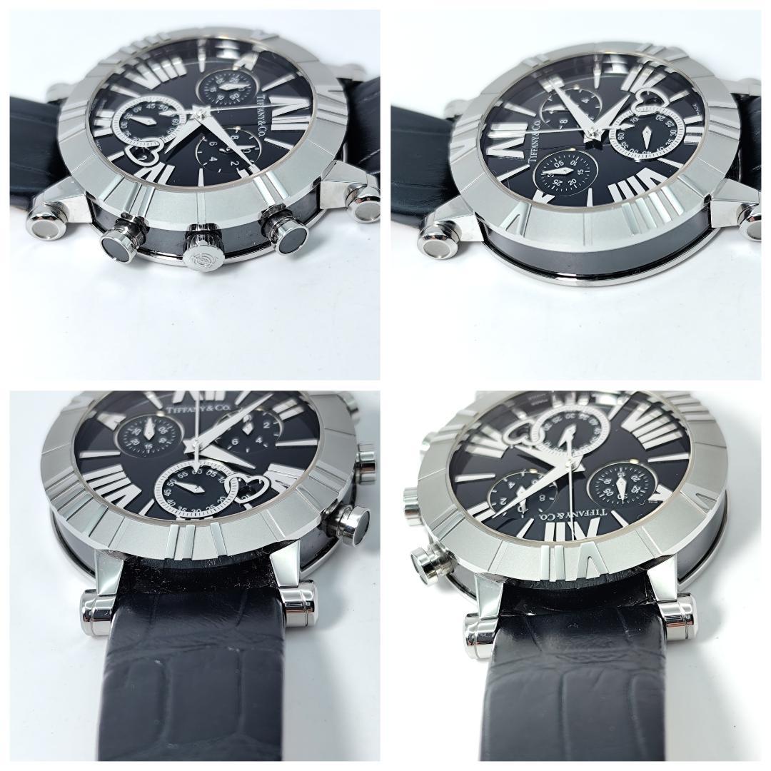 稼働 希少 極美品 ティファニー アトラス クロノグラフ ハートデイト QZ