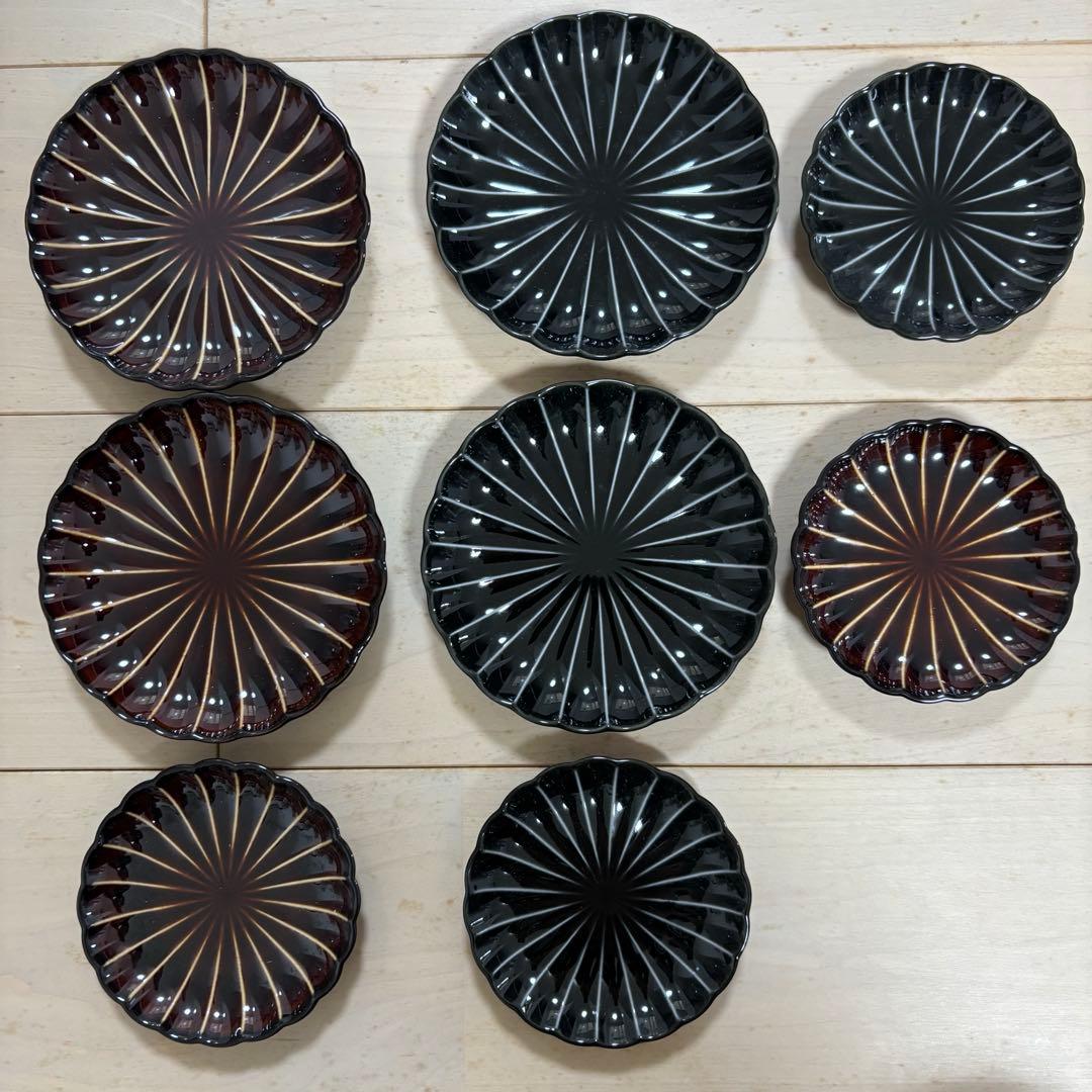 【新品】ぎやまん3寸✖︎2枚、4寸✖️2枚　8枚セット