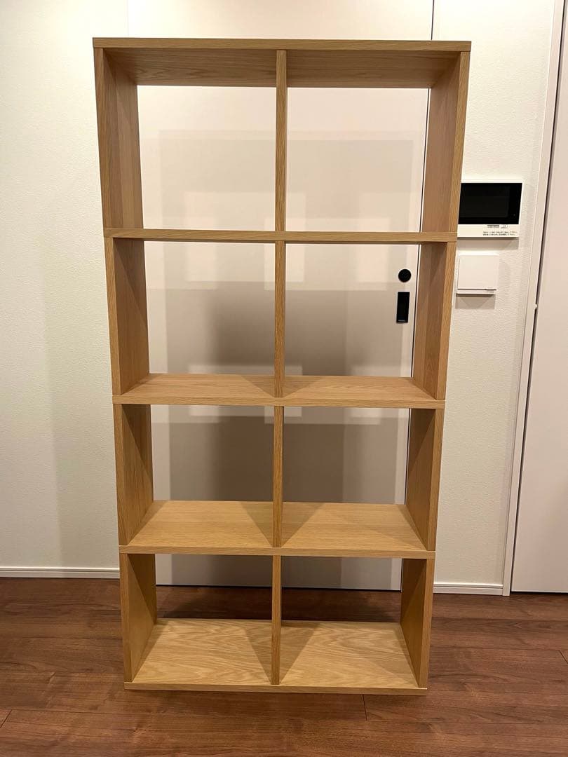 無印良品 MUJI スタッキングシェルフセット・4段×２列・オーク材