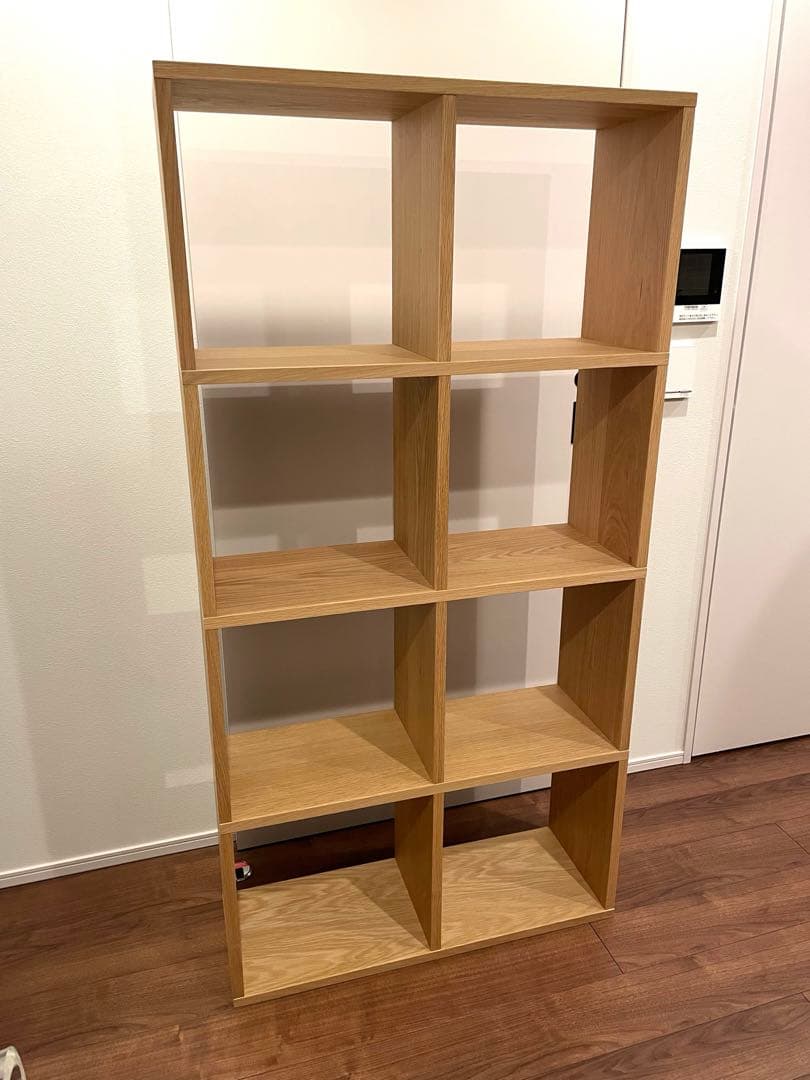 無印良品 MUJI スタッキングシェルフセット・4段×２列・オーク材