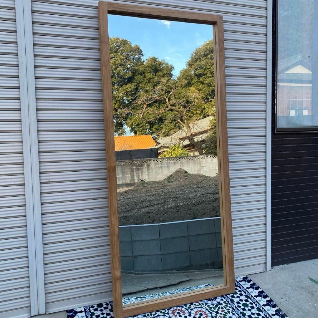 無垢材 Ethnicraft コンラン　チーク　全身　鏡　姿見　大型　ミラー