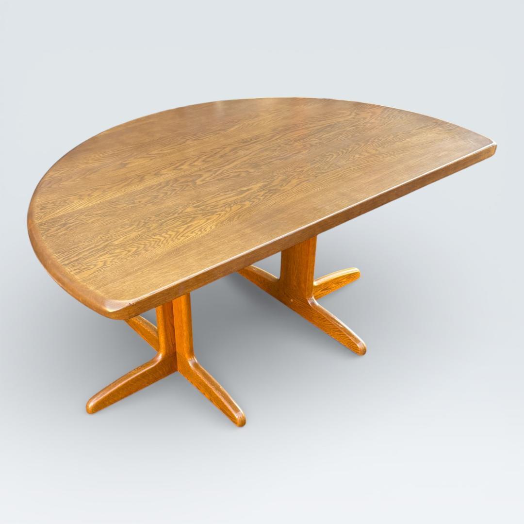 【最終価格】浜本工芸 ダイニングテーブル 半円 135cm オーク材 皇室御用達