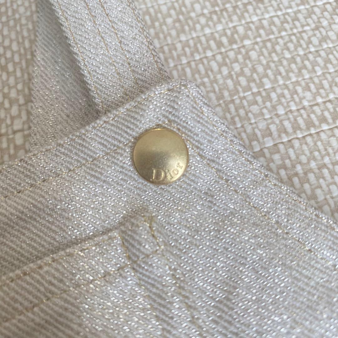 【ベビーディオール】ロゴ　サロペット　ジャンパースカート　グリッター　デニム