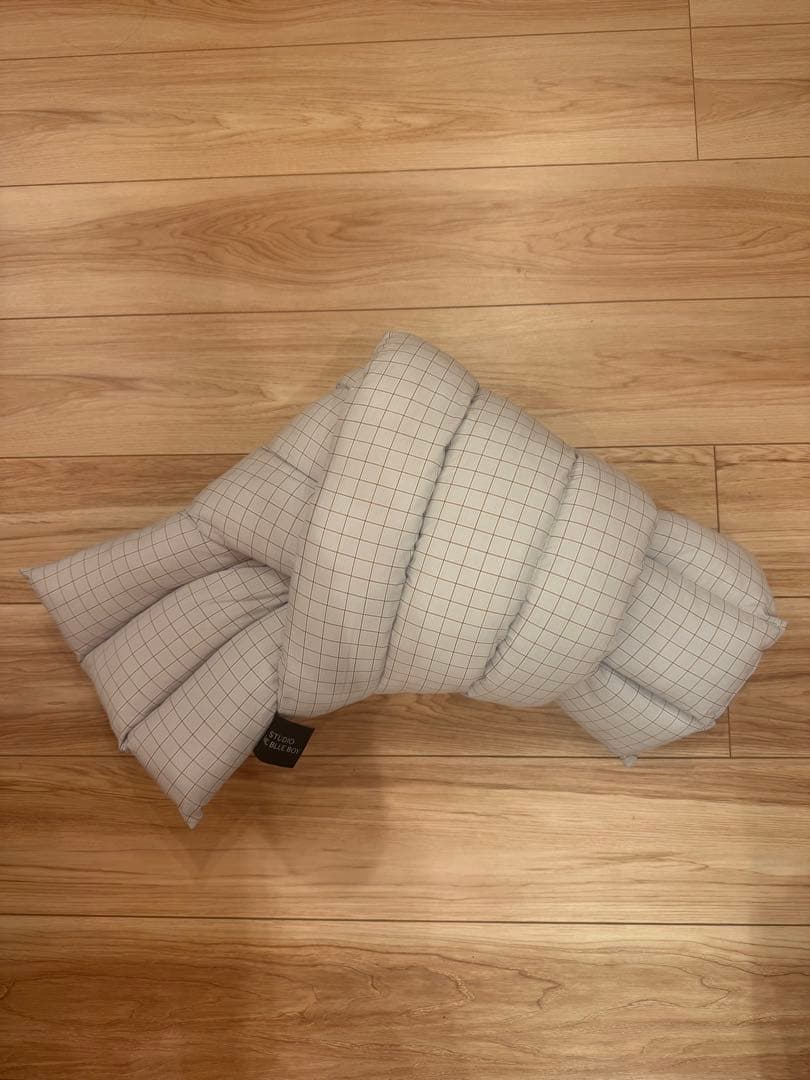 【極美品】Musubi Cushion チェック ブルー