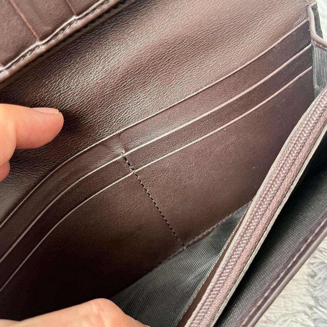 GUCCI ✨シマ　長財布　ダークブラウン　メンズ　GG柄