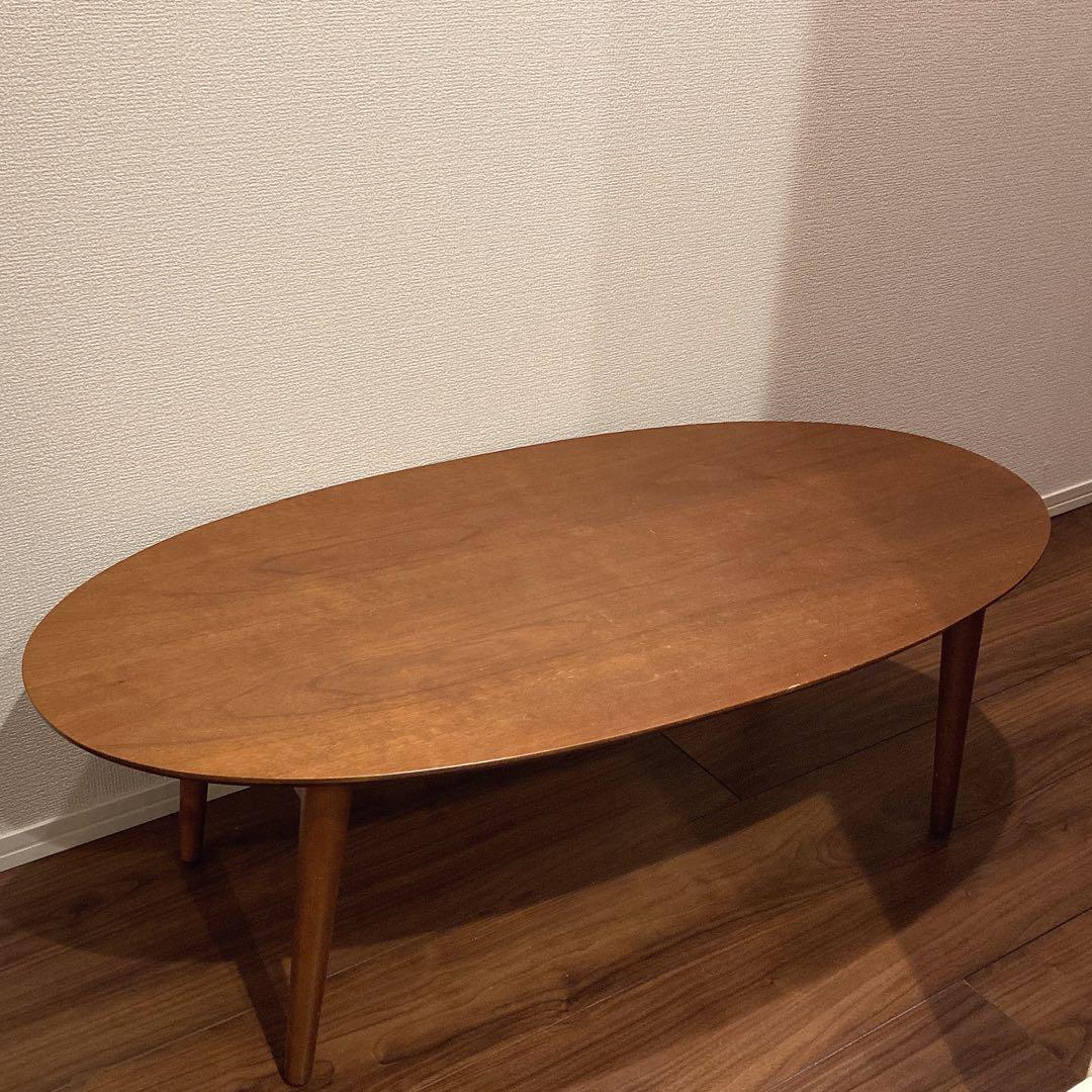 ローテーブル　折りたたみ机　ブラウン　ウォルナット　ちゃぶ台　二人暮らし