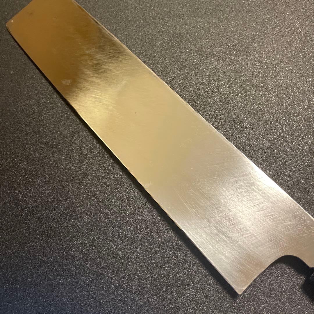 スケナリ　佑成　本焼　薄刃　和包丁　刃渡り243mm 8寸　　黒檀八角柄