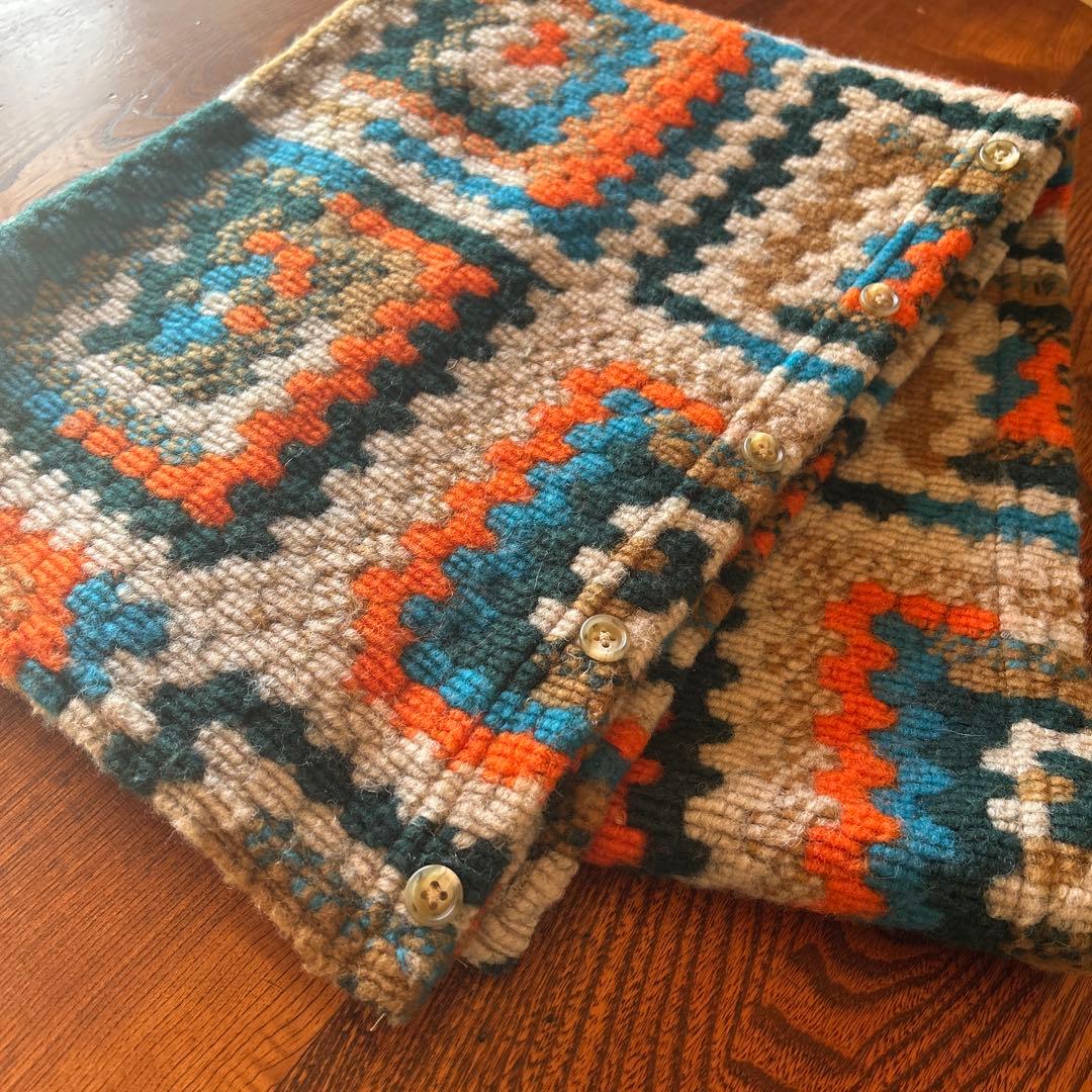 ガーメンツ　ストール Button Shawl - Crochet Knit -