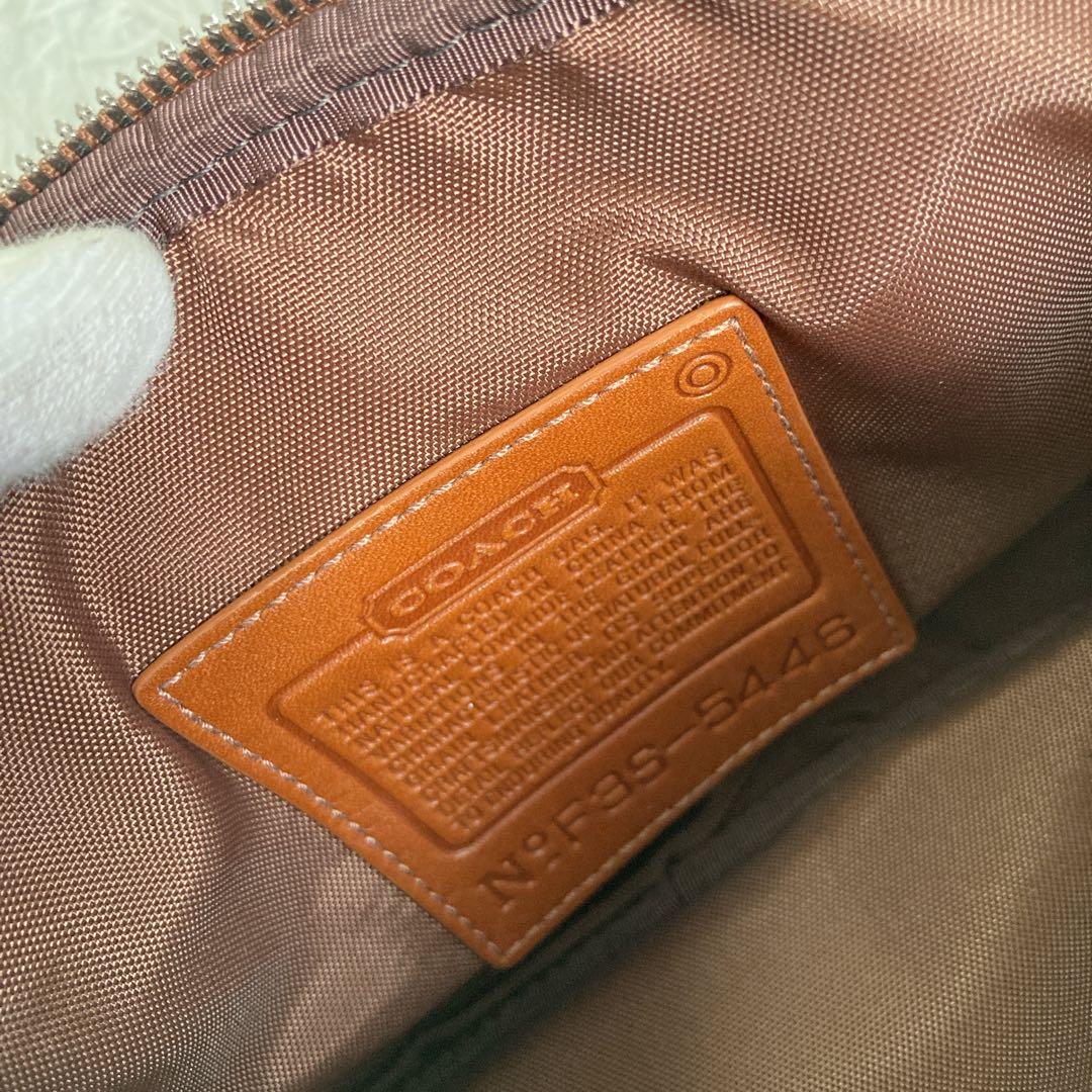 極美品 vintage coach old waist pouch brown