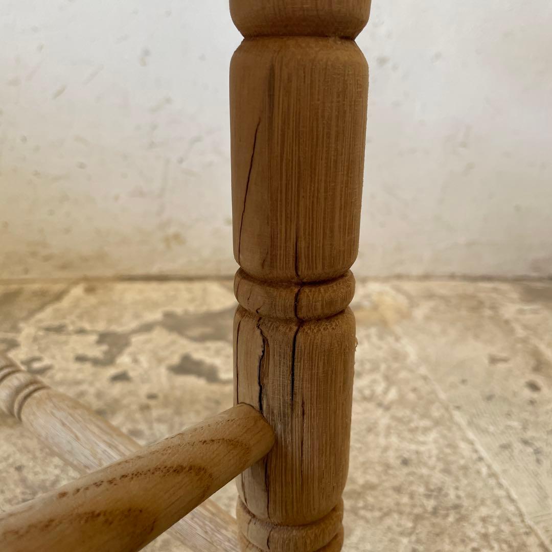 ビンテージ 藁 コーナーチェア 剥離