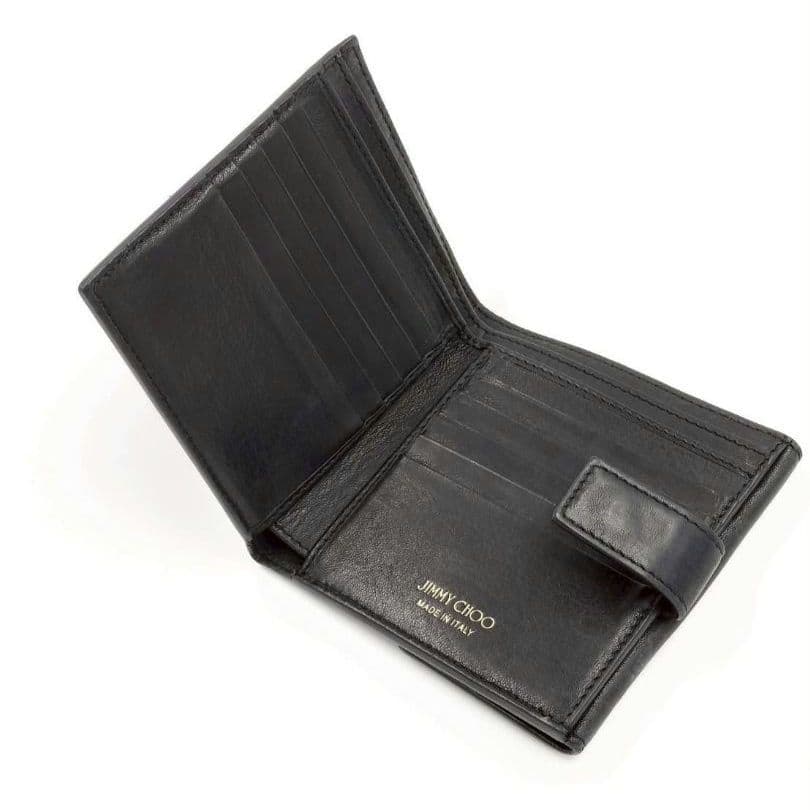 正規タグ JIMMY CHOO ジミーチュ スタースタッズ 二つ折り財布 本革
