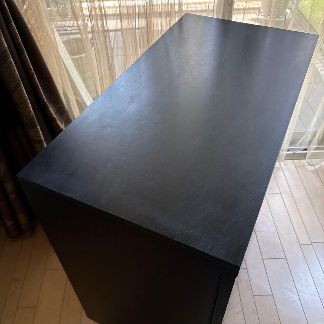 モダン キャビネット 収納　ダークブラウン