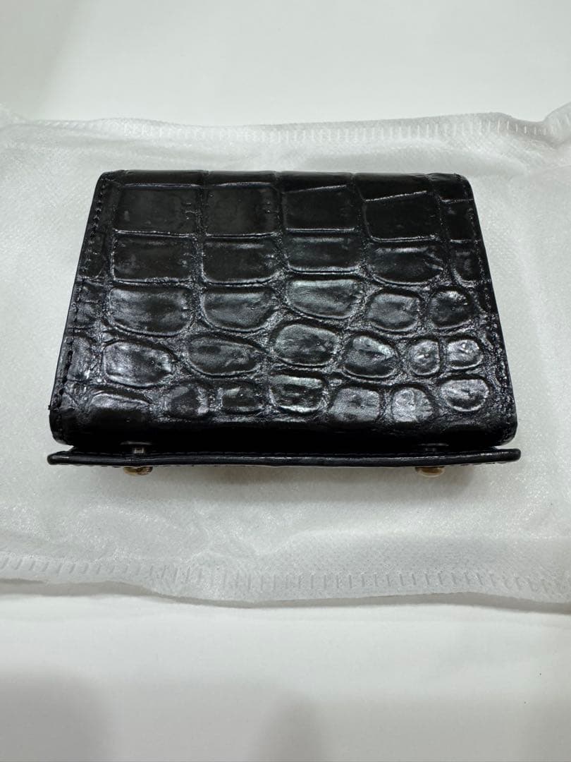 エムピウ　ミッレフォッリエ 1枚革クロコブラック