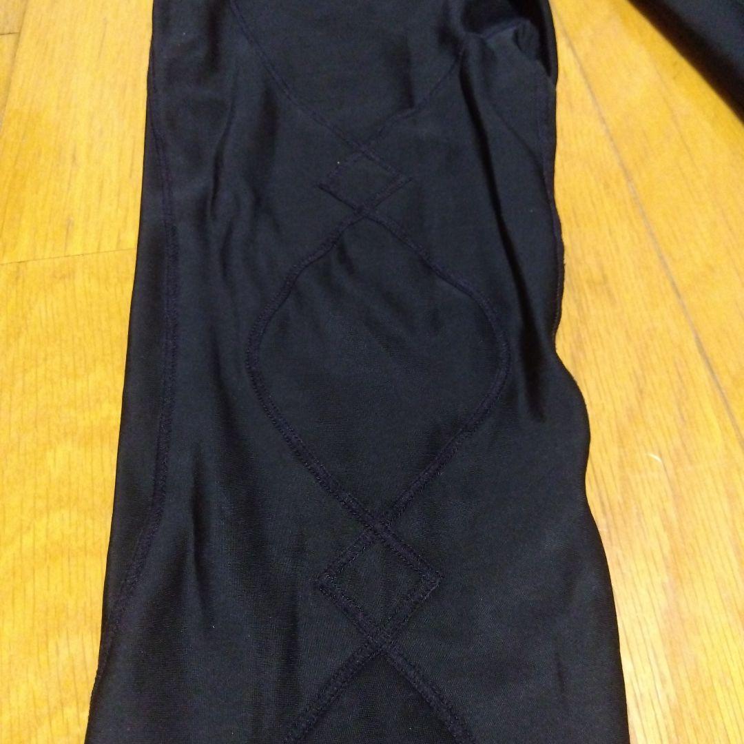 CW-X ブラック トレーニングタイツ M ハニカム柄