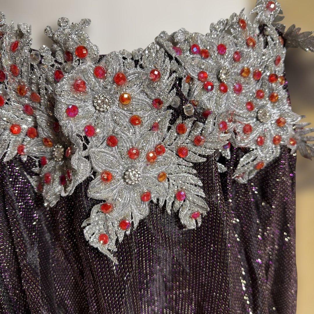 ベリーダンス セットアップ 黒 ビーズ装飾