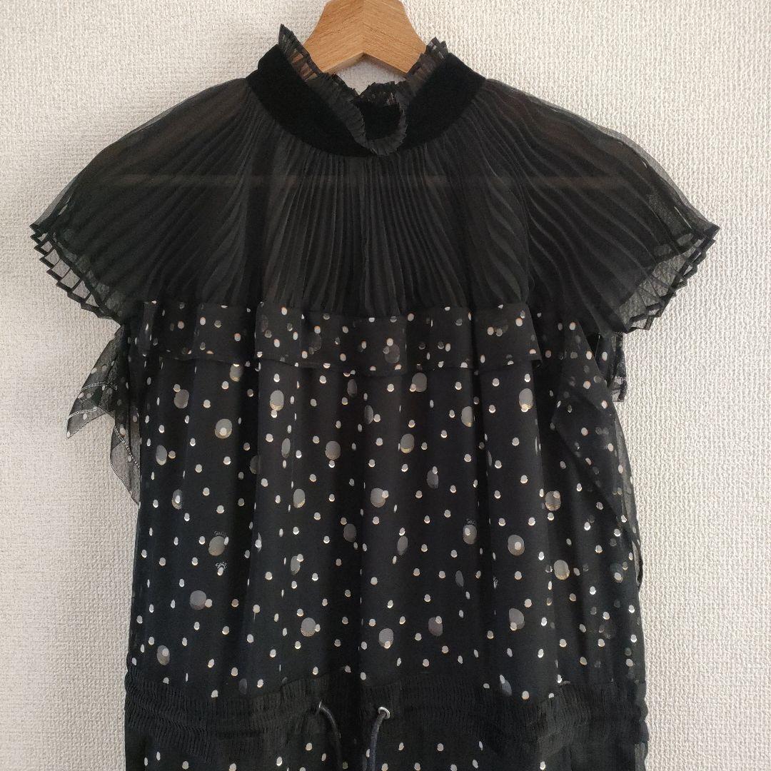 sacai サカイ　ポルカドット　オールインワン
