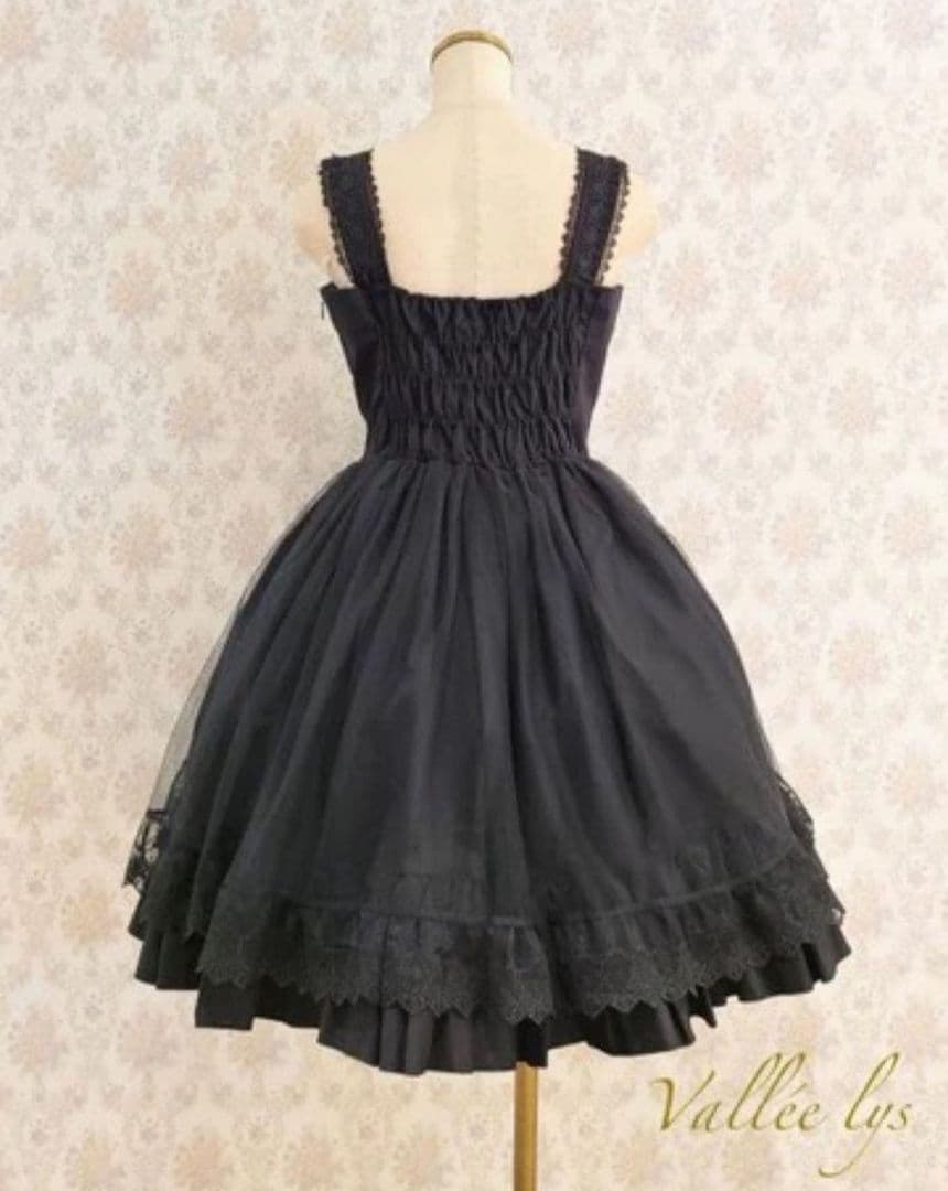 ジャンパースカート 黒 Vallée lys ATELIER PIERROT