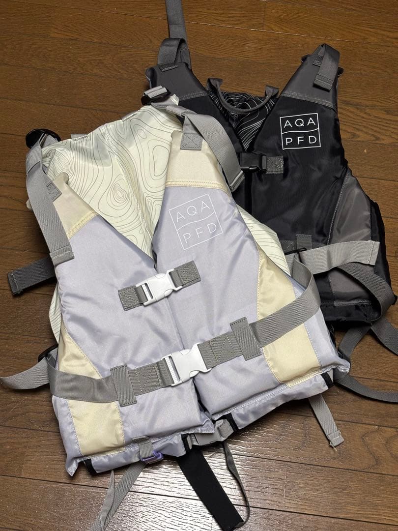 AQA PFD　ライフジャケット　ホワイトM　ブラックL　2個セット　新品未使用