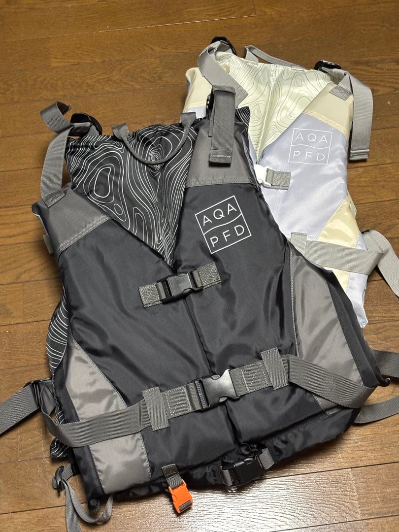 AQA PFD　ライフジャケット　ホワイトM　ブラックL　2個セット　新品未使用