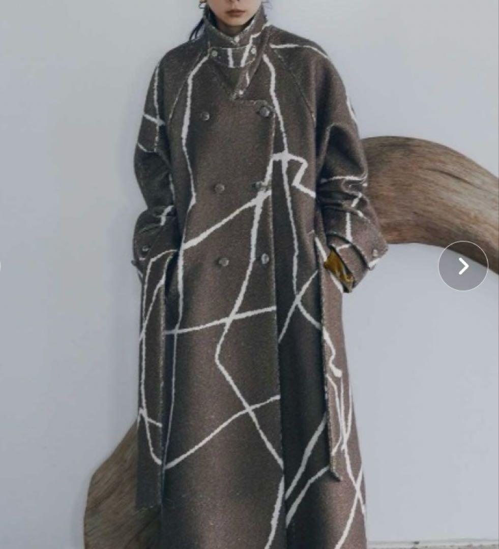 ジャケット・アウター Ameri LITTLE FLARE LINE ART LONG COAT