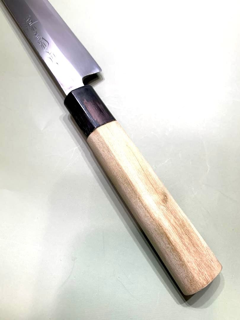 源菊虎　柳刃包丁　最上　本鍛錬　刃渡り26cm