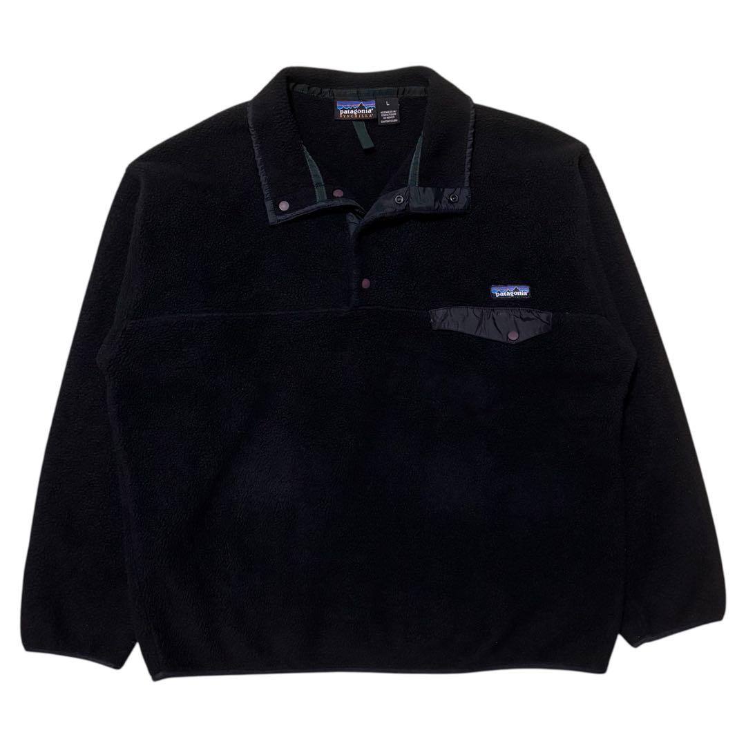 美品 90s 黒黒 L Patagonia シンチラ パタゴニア スナップT