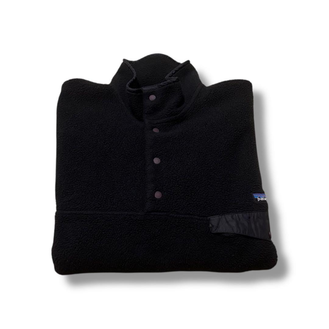美品 90s 黒黒 L Patagonia シンチラ パタゴニア スナップT
