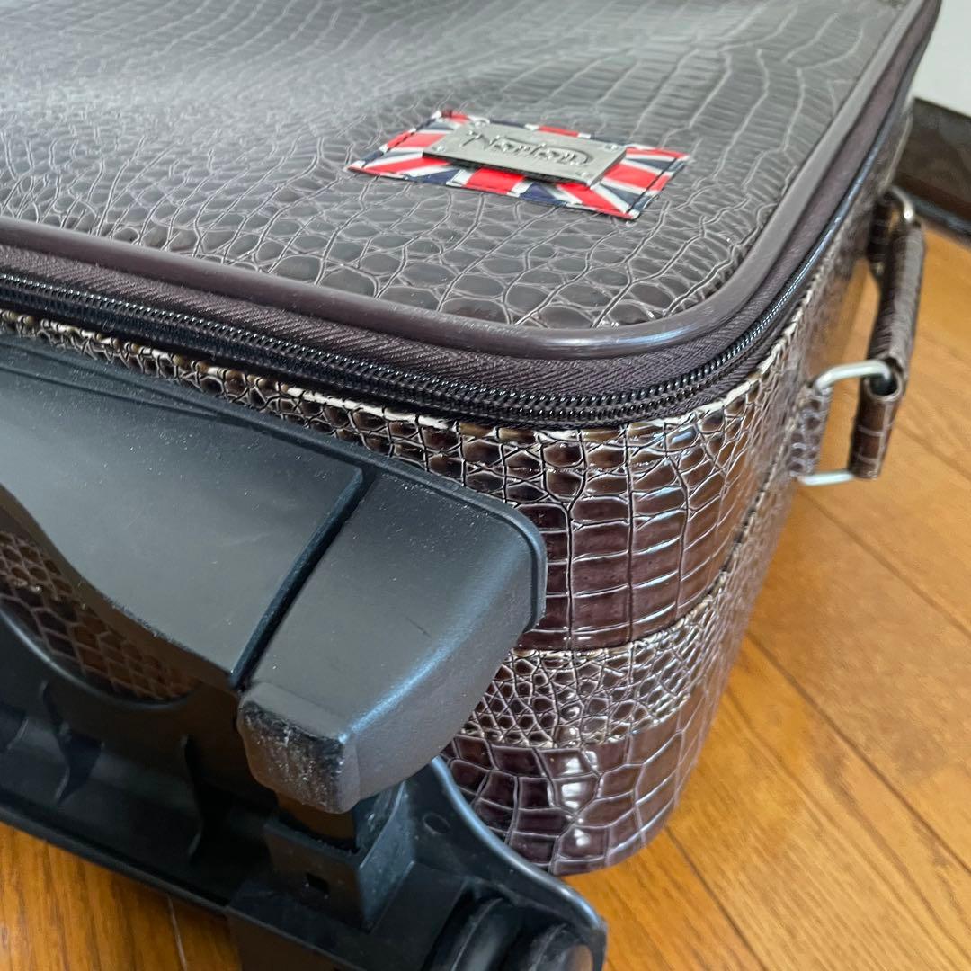 【美品】NORTON キャリーケース　クロコ型押しデザイン