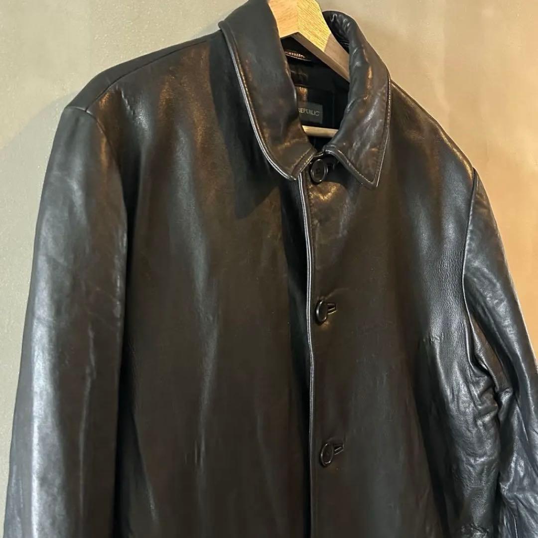 90s Banana Republicレザーカーコート 野村訓一 美品 Sサイズ