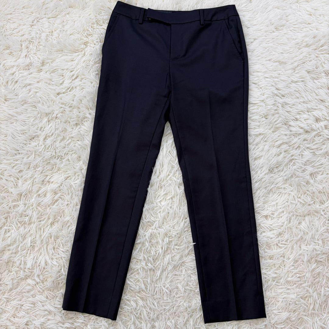 【極美品】スーツカンパニーシー REDA社生地 ビジネス パンツスーツ 紺 38