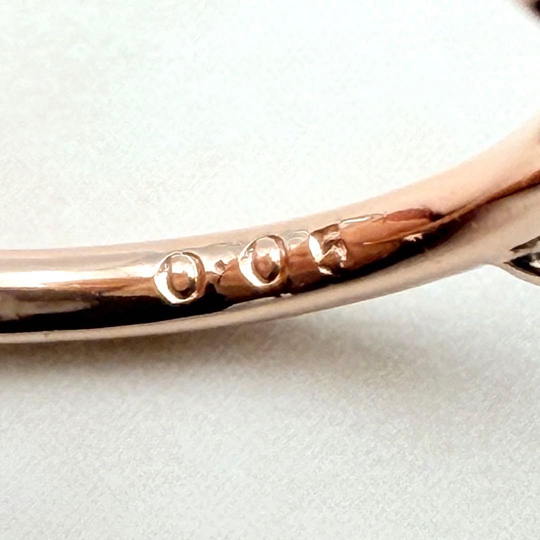 ほぼ未使用　K10 ブルームーンストーン　ダイヤモンド　リング　ピンクゴールド