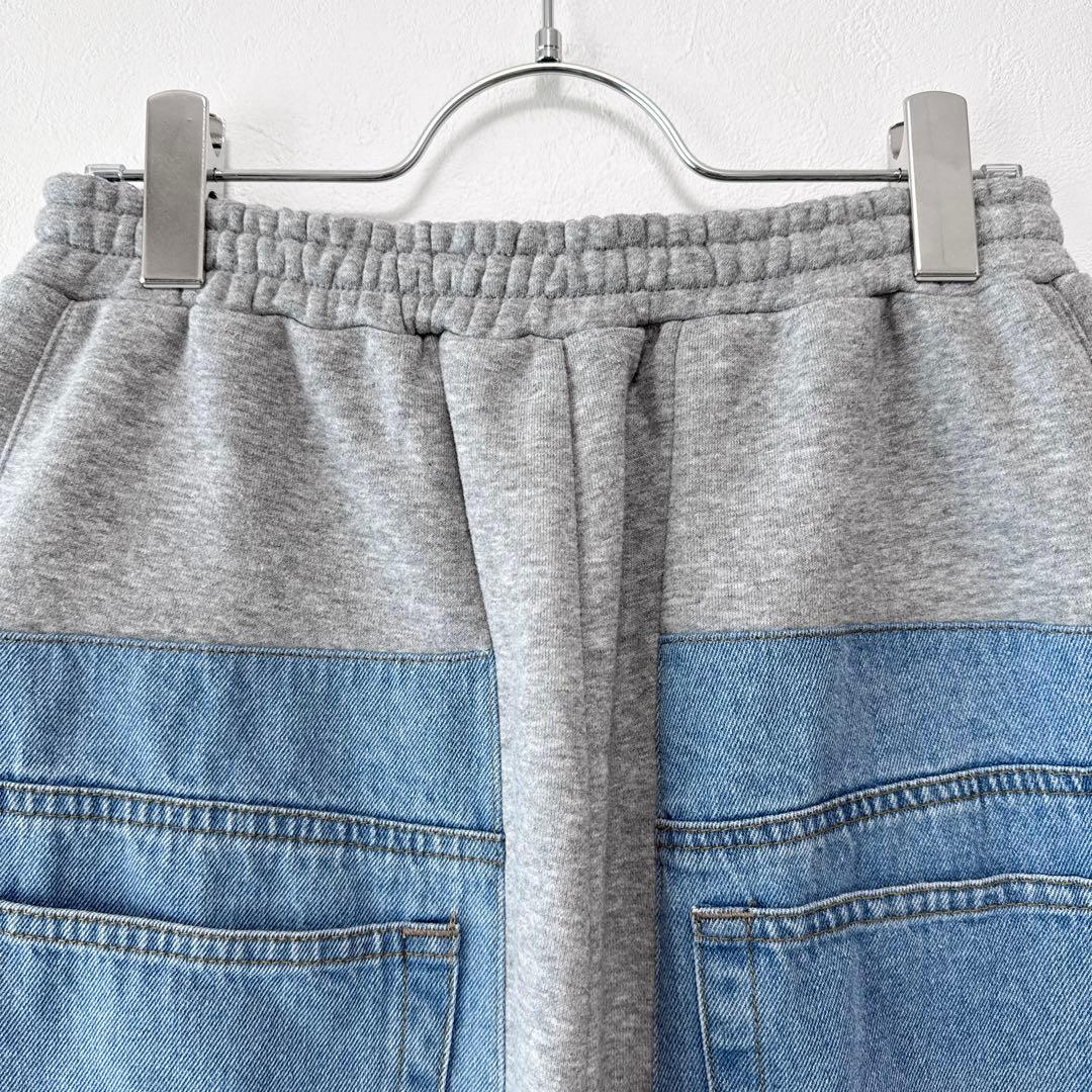 ニコアンド MODE NORM CORE デニムパッチワークパンツ ワイド