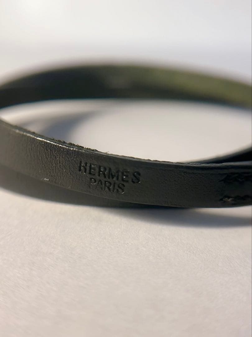 エルメス　HERMES アピ3 ブレスレット　三重 ブラック　黒
