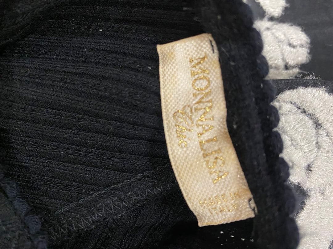 MONNALISA（モナリザ） キッズ/160/ 長袖ワンピース フラワー刺繍