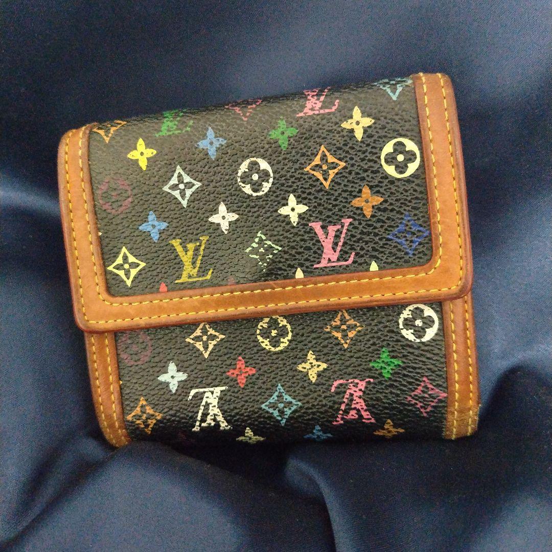 ルイヴィトン　マルチカラー　財布　二つ折