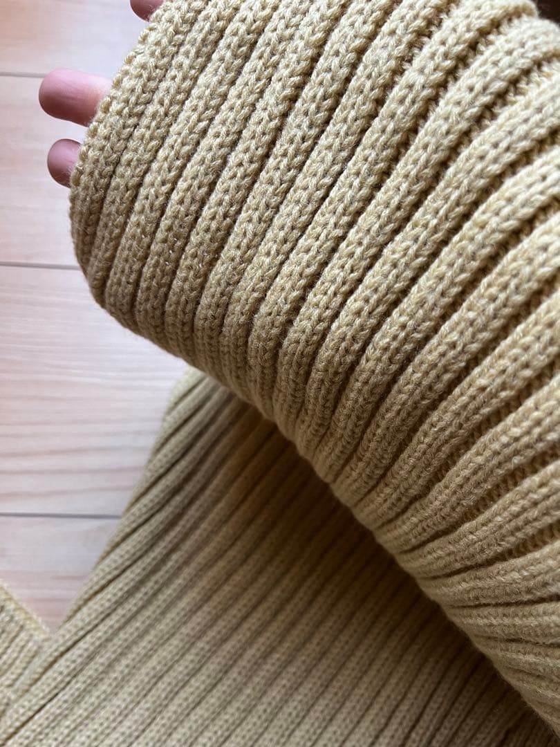 オススメ　試着のみ　ロトト　ROTOTO リブマフラー　イエロー　ボリューム