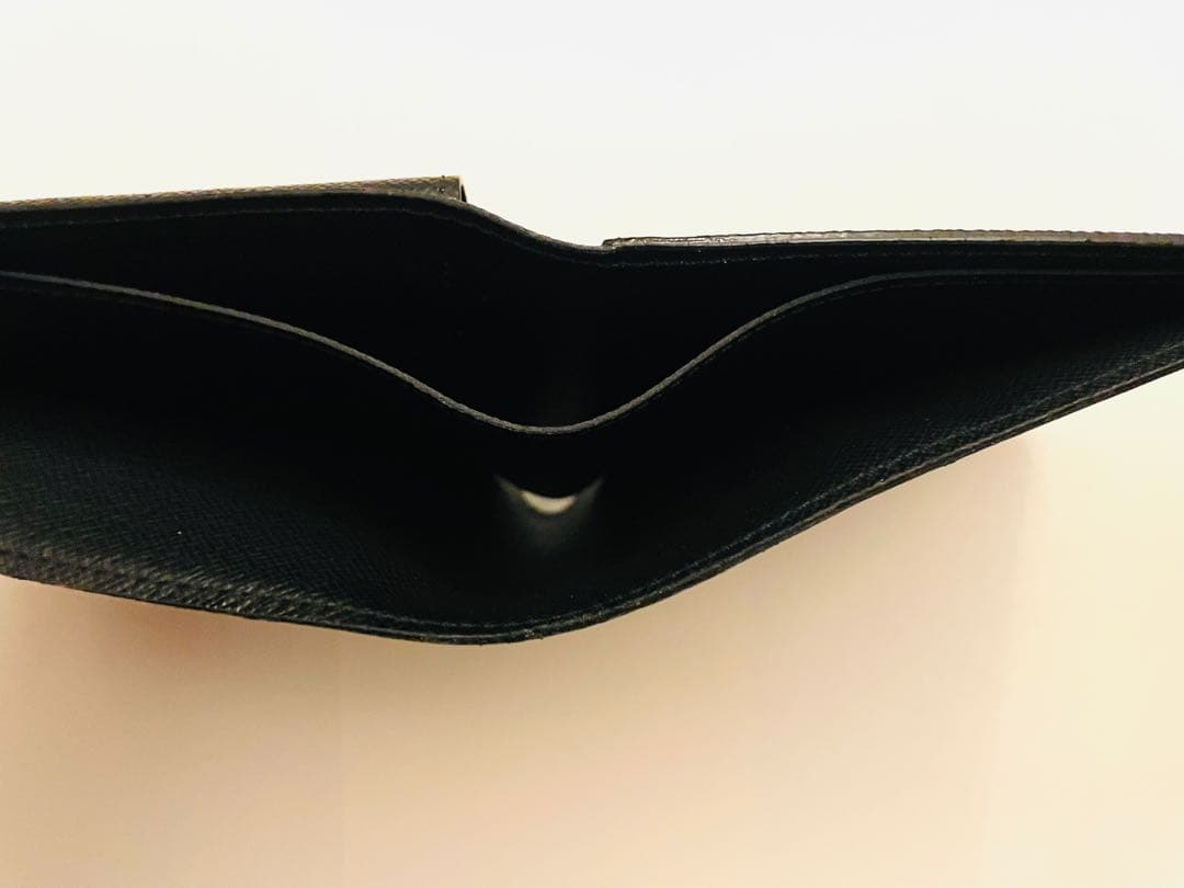 LOUIS VUITTON ダミエ ブラック 二つ折り財布 小銭入れ付き