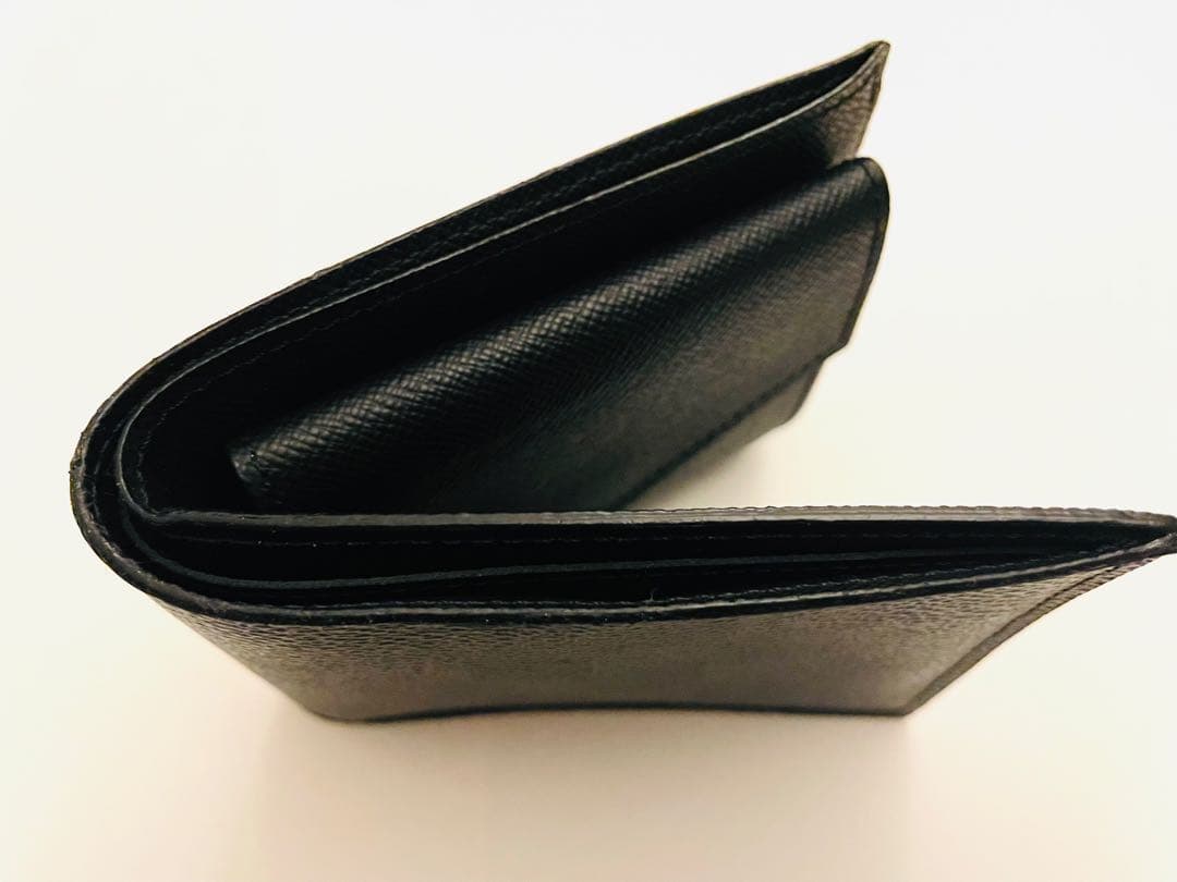 LOUIS VUITTON ダミエ ブラック 二つ折り財布 小銭入れ付き