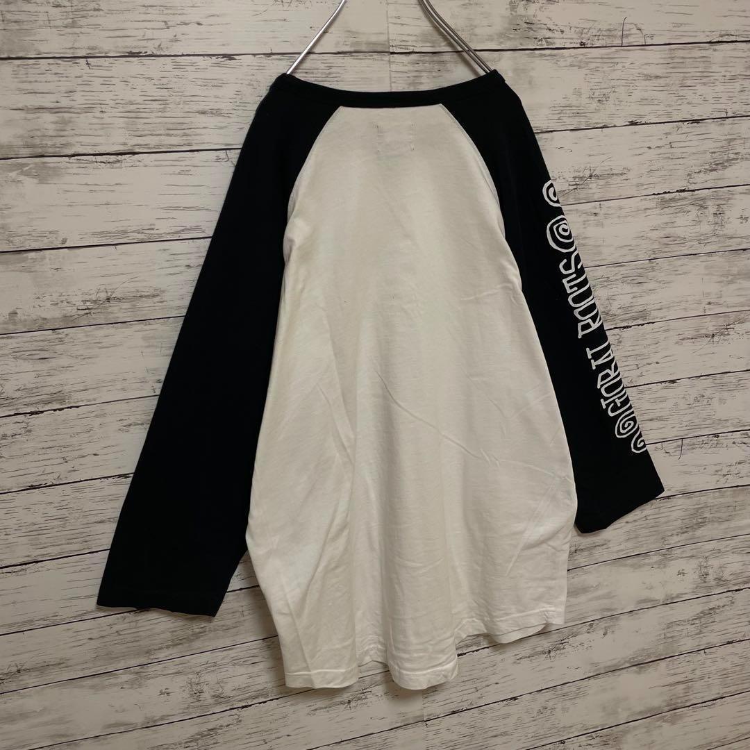 507【入手困難】ステューシー♤ビッグロゴ　ラグラン　Tシャツ　即完売モデル