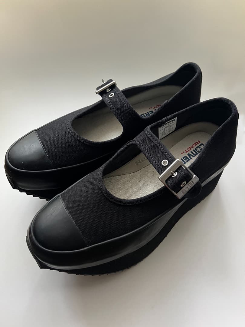 厚底★CONVERSE★ALL STAR★メリージェーン★チャンキーボート★黒