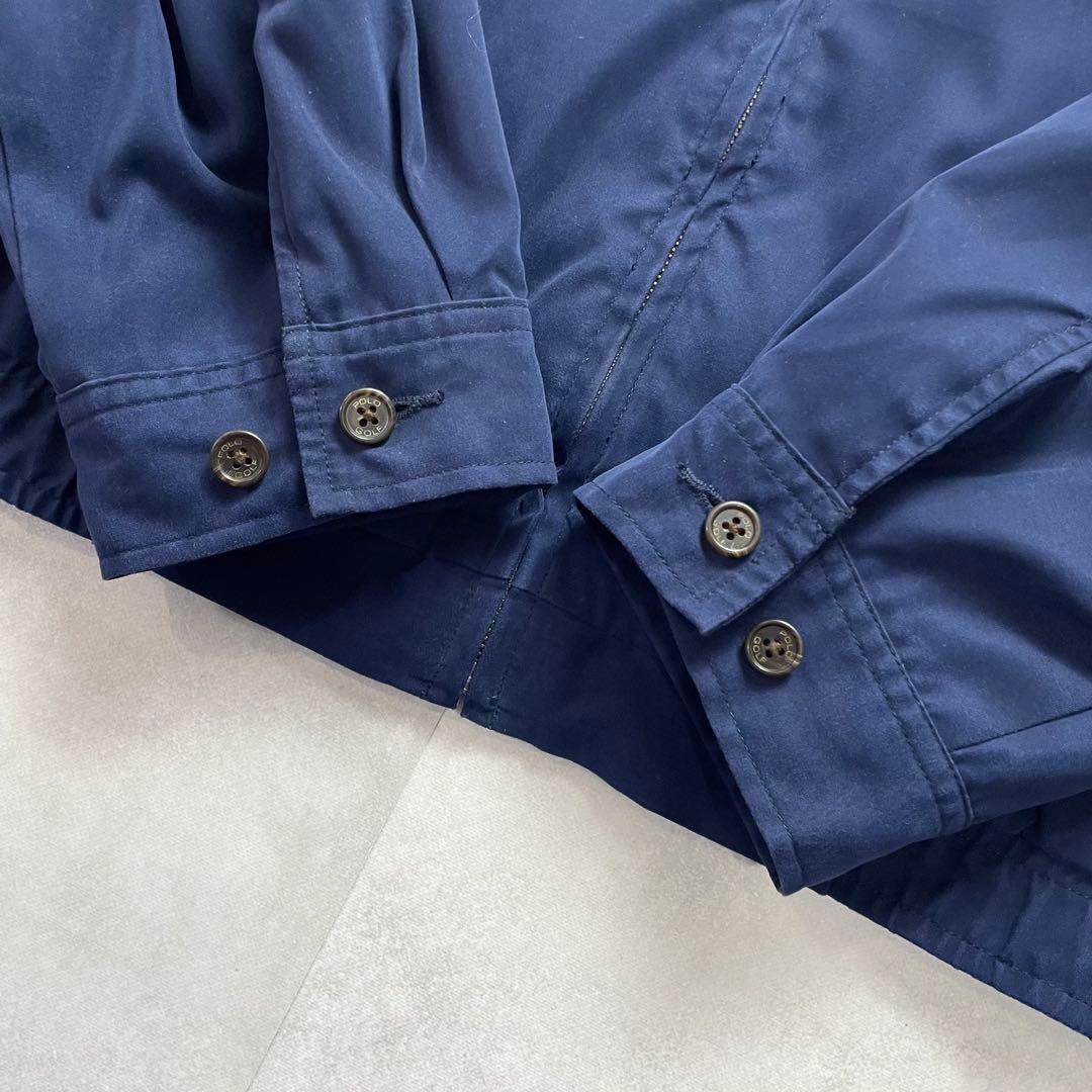 雰囲気抜群 90s ポロラルフローレン ゴルフ スウィングトップ 千鳥柄 紺 L