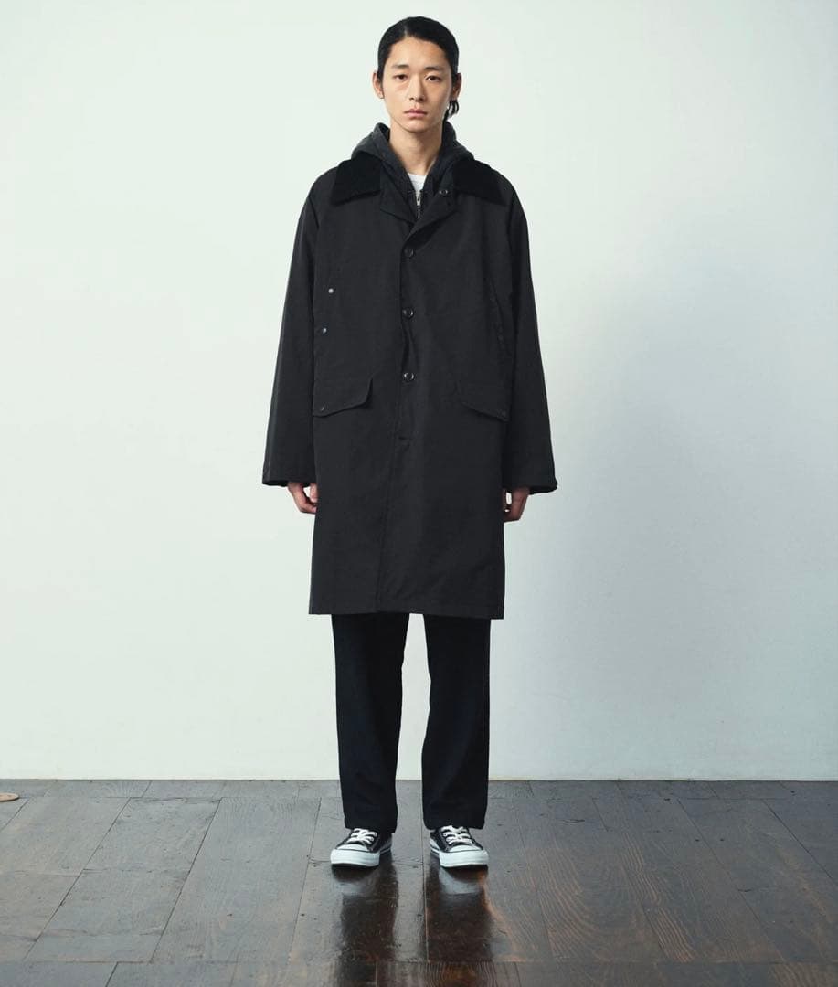 ま*と様 sacai出身デザイナーRHYTHR リバーシブルサテンコート 黒